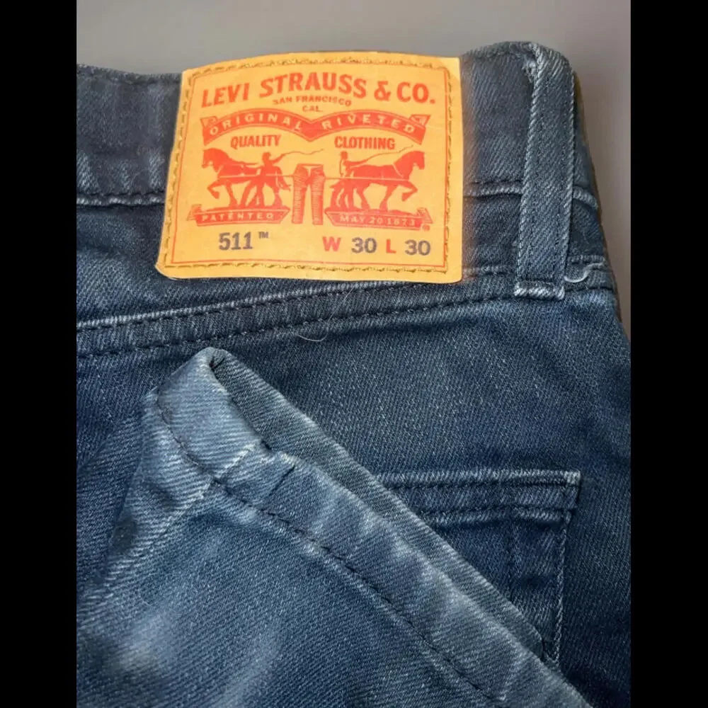 Levis 511 Slim‎ Jeans Mens 30x30 Stretch Mid Rise Stretch